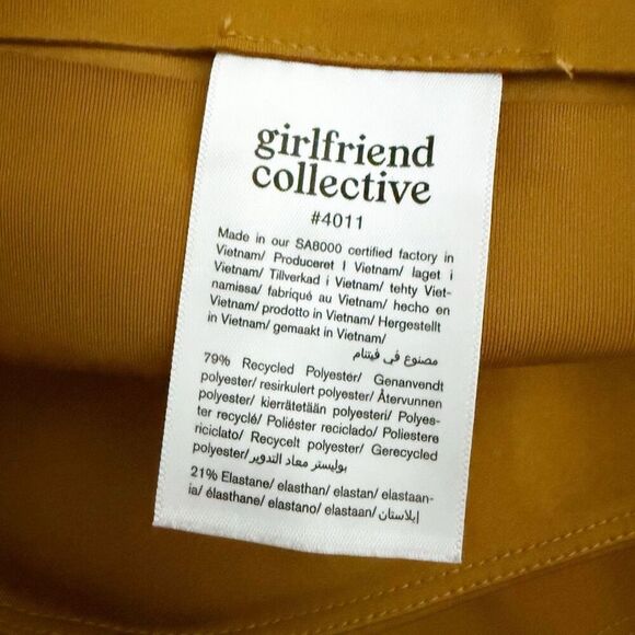 GIRLFRIEND COLLECTIVE | Camel Tan Bicycle Shorts Stretch High Rise | Medium - Picture 6 of 6